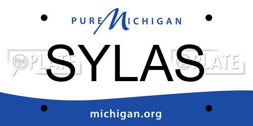 SYLAS Michigan License Plate