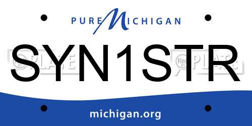 SYN1STR Michigan License Plate