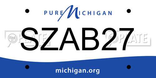 SZAB27 Michigan License Plate