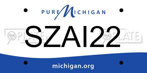 SZAI22 Michigan License Plate