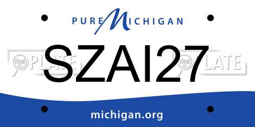 SZAI27 Michigan License Plate