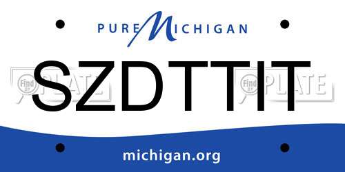 SZDTTIT Michigan License Plate