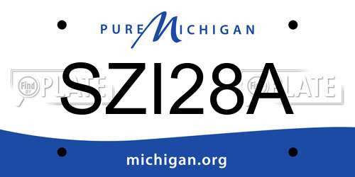SZI28A Michigan License Plate