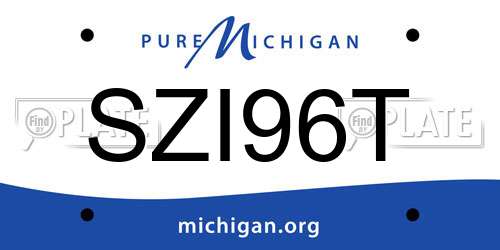 SZI96T Michigan License Plate
