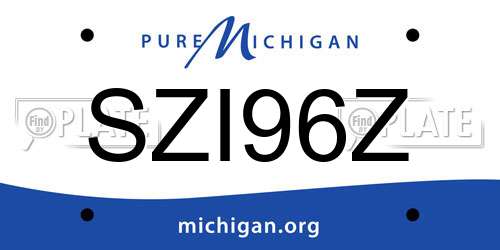 SZI96Z Michigan License Plate