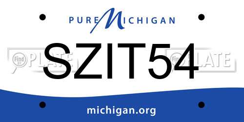 SZIT54 Michigan License Plate