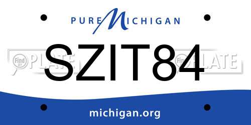 SZIT84 Michigan License Plate