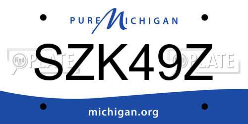 SZK49Z Michigan License Plate
