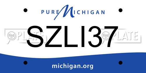 SZLI37 Michigan License Plate