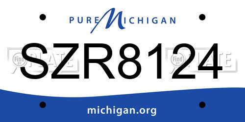 SZR8124 Michigan License Plate