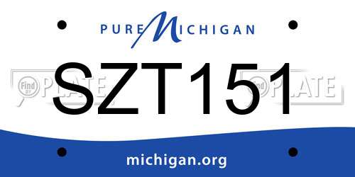 SZT151 Michigan License Plate
