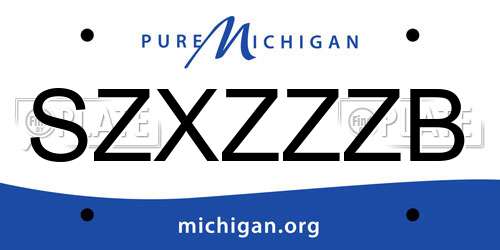 SZXZZZB Michigan License Plate
