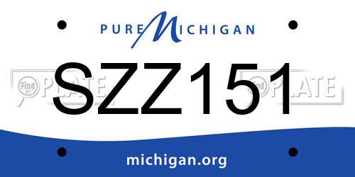 SZZ151 Michigan License Plate