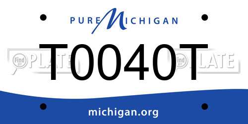 T0040T Michigan License Plate