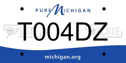 T004DZ Michigan License Plate