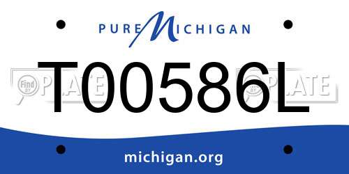 T00586L Michigan License Plate