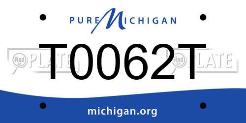 T0062T Michigan License Plate