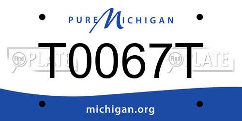 T0067T Michigan License Plate