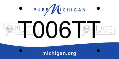 T006TT Michigan License Plate