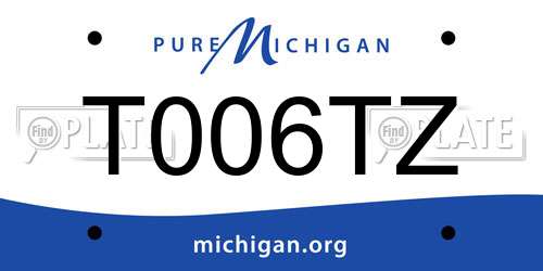 T006TZ Michigan License Plate