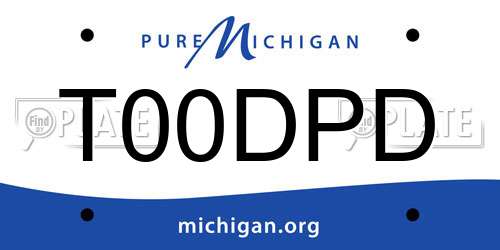 T00DPD Michigan License Plate