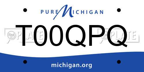 T00QPQ Michigan License Plate
