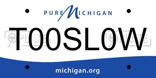 T00SL0W Michigan License Plate