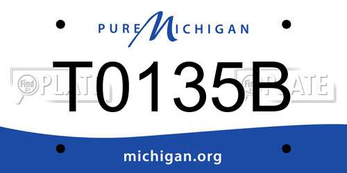 T0135B Michigan License Plate