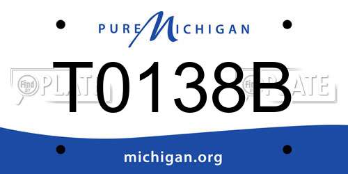 T0138B Michigan License Plate