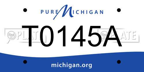 T0145A Michigan License Plate