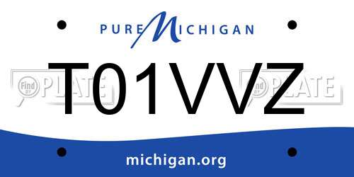 T01VVZ Michigan License Plate