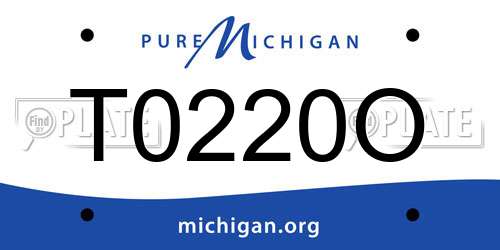 T0220O Michigan License Plate