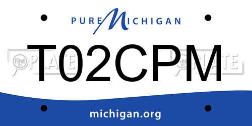 T02CPM Michigan License Plate