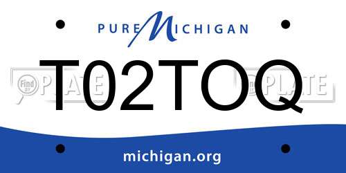 T02TOQ Michigan License Plate