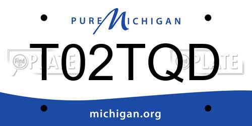 T02TQD Michigan License Plate