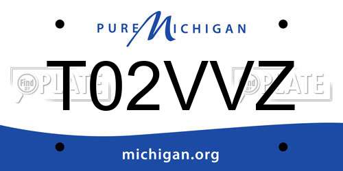 T02VVZ Michigan License Plate