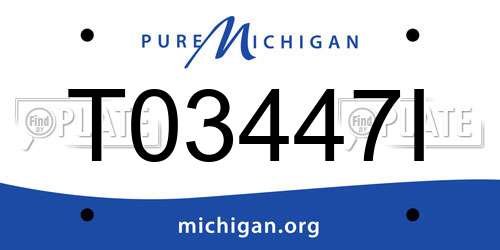 T03447I Michigan License Plate