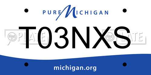 T03NXS Michigan License Plate
