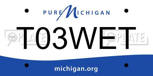T03WET Michigan License Plate