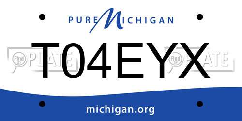 T04EYX Michigan License Plate