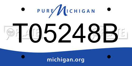 T05248B Michigan License Plate