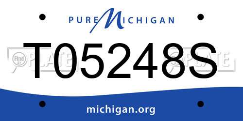 T05248S Michigan License Plate
