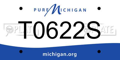 T0622S Michigan License Plate