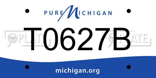 T0627B Michigan License Plate