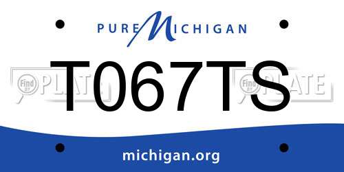 T067TS Michigan License Plate