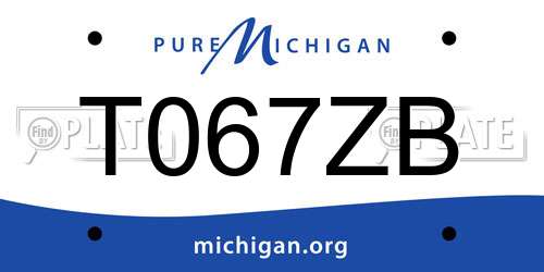 T067ZB Michigan License Plate