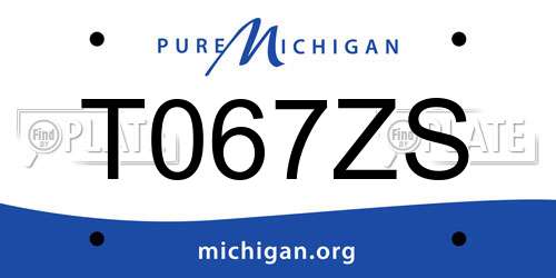T067ZS Michigan License Plate