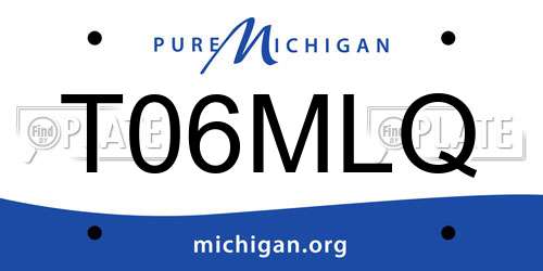 T06MLQ Michigan License Plate