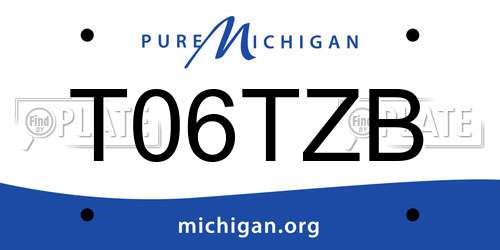 T06TZB Michigan License Plate