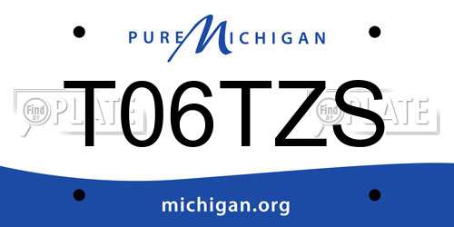 T06TZS Michigan License Plate